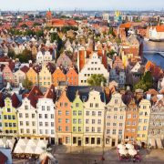 Aerial View Of Old Town Gdansk, Pomerania, Poland, Central Eastern Europe.jpg